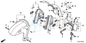 GL1800D GoldWing - GL1800-D UK - (E) drawing FRONT FENDER