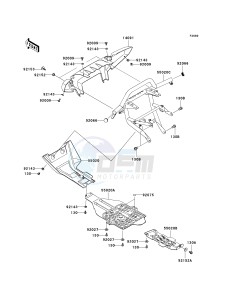 KVF 750 B (BRUTE FORCE 750 4X4I) (B6F-B7FA) B6F drawing GUARD-- S- --- B6F- -