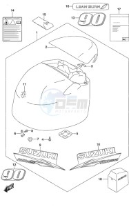 DF 90A drawing Engine Cover