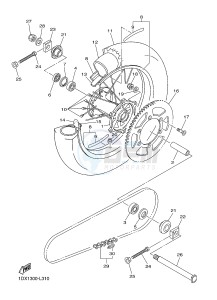 WR450F (1DXA) drawing REAR WHEEL