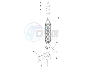 LXV 150 (NAFTA) drawing Rear suspension - Shock absorber/s