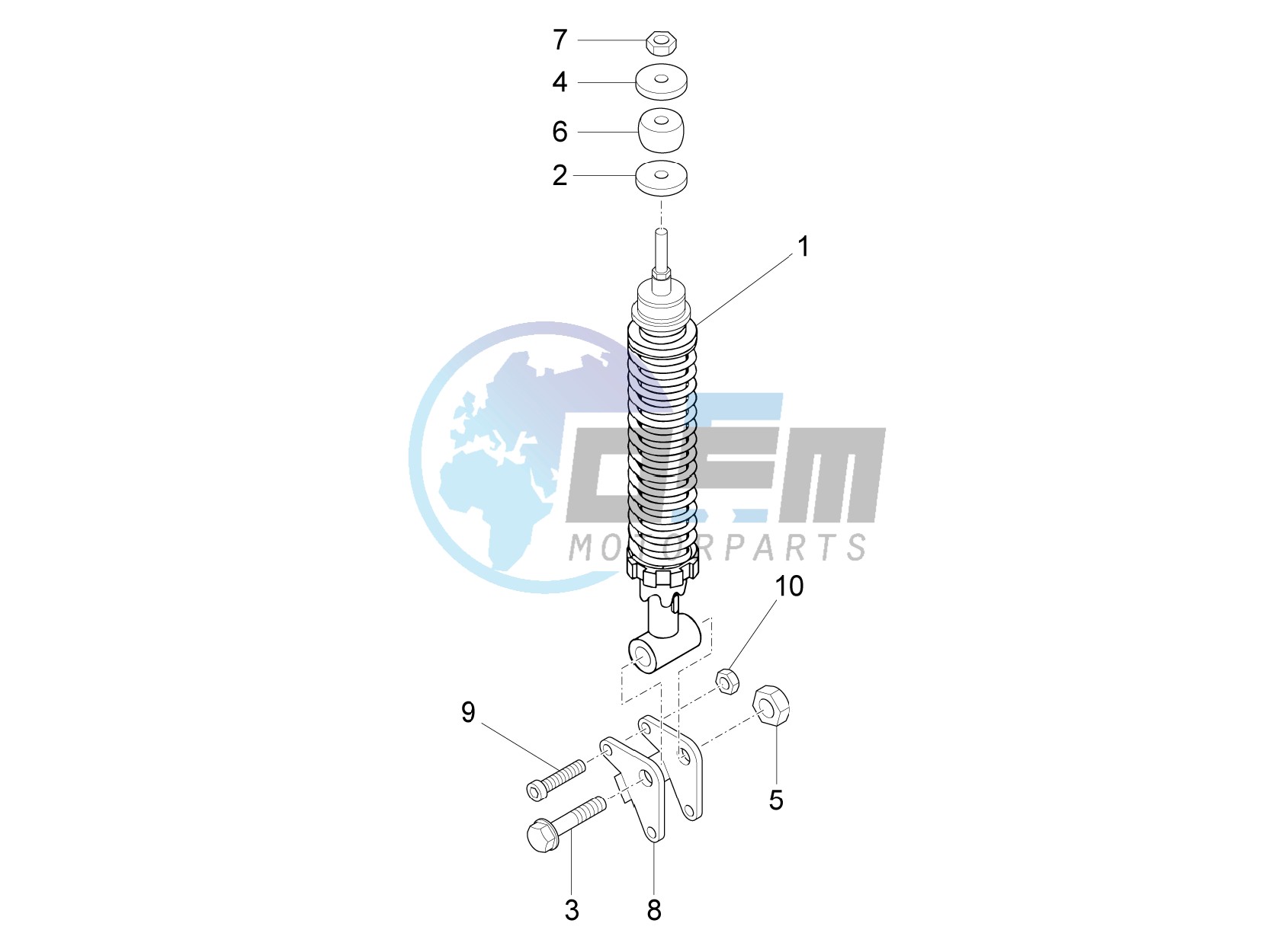 Rear suspension - Shock absorber/s