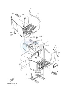 YFM700FWAD YFM70GPXG GRIZZLY 700 EPS (2UD3) drawing STAND & FOOTREST