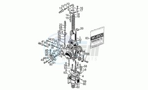 Strada 1000 drawing Carburettors