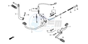 ANF125T drawing PEDAL/KICK STARTER ARM