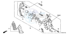 CBF1000TA France - (F / ABS CMF) drawing L. FRONT BRAKE CALIPER (CBF1000A/T/S)