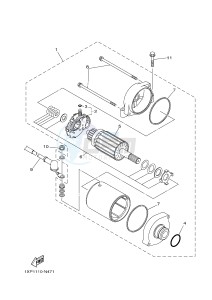 YXM700E YXM70VPXG VIKING EPS (B423) drawing STARTING MOTOR