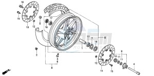 CBR600SE drawing FRONT WHEEL