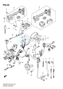 AN400 (E3-E28) Burgman drawing WIRING HARNESS (MODEL K3 K4)