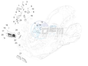 GTS 125 4T E4 ABS (EMEA) drawing Voltage Regulators - Electronic Control Units (ecu) - H.T. Coil