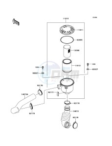 MULE_610_4X4 KAF400ADF EU drawing Air Cleaner-Belt Converter