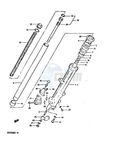 GSX550E (E1) drawing FRONT DAMPER