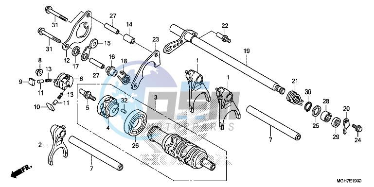 GEARSHIFT DRUM (VFR1200X/ XA/ XL)