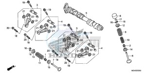 VFR1200XDC drawing CAMSHAFT/VALVE (FRONT)