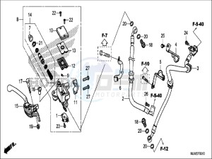 CBR500RAH CBR500R ED drawing FRONT BRAKE MASTER CYLINDER (CBR500RA)