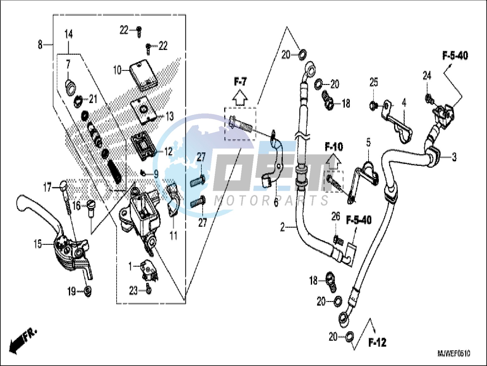 FRONT BRAKE MASTER CYLINDER (CBR500RA)