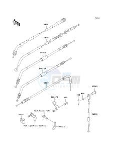 KL 650 A [KLR 650] (A6F-A7F) A6F drawing CABLES