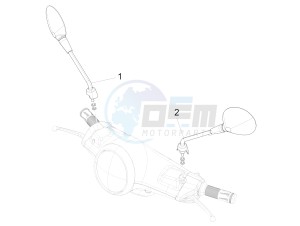 150 4T 3V ie Primavera (NAFTA) drawing Driving mirror/s