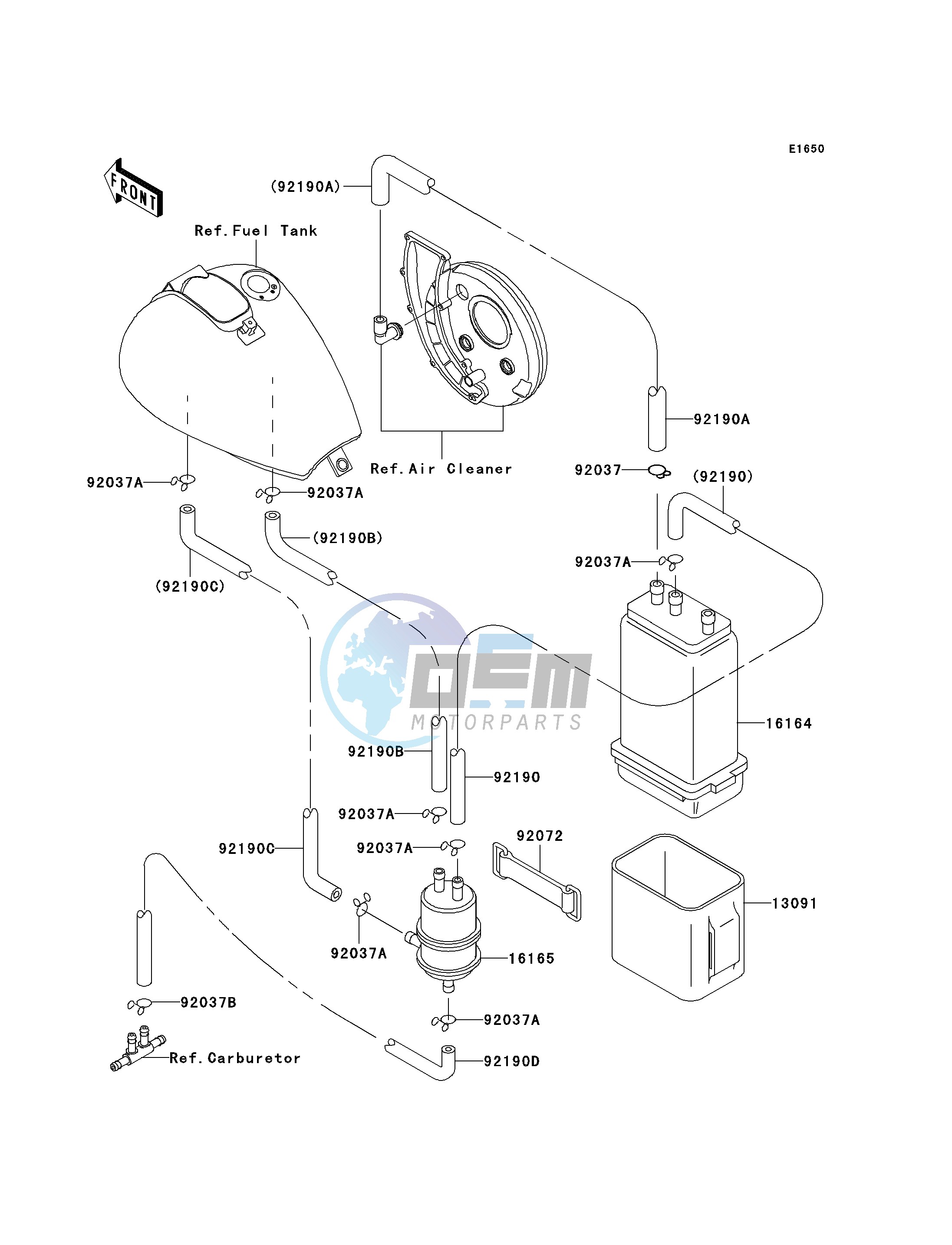 FUEL EVAPORATIVE SYSTEM-- CA- -