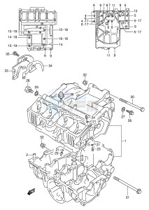 GSF250V (E24) Bandit drawing CRANKCASE