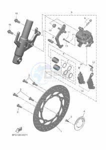 XSR125 MTM125 (BFG1) drawing FRONT BRAKE CALIPER