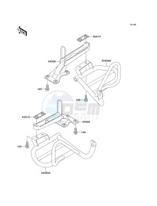 KLF 300 C [BAYOU 300 4X4] (C10-C14) [BAYOU 300 4X4] drawing FOOTRESTS