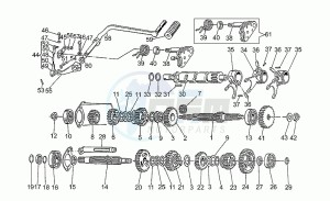 V 75 750 PA Nuovo Tipo PA Nuovo Tipo drawing Gear box