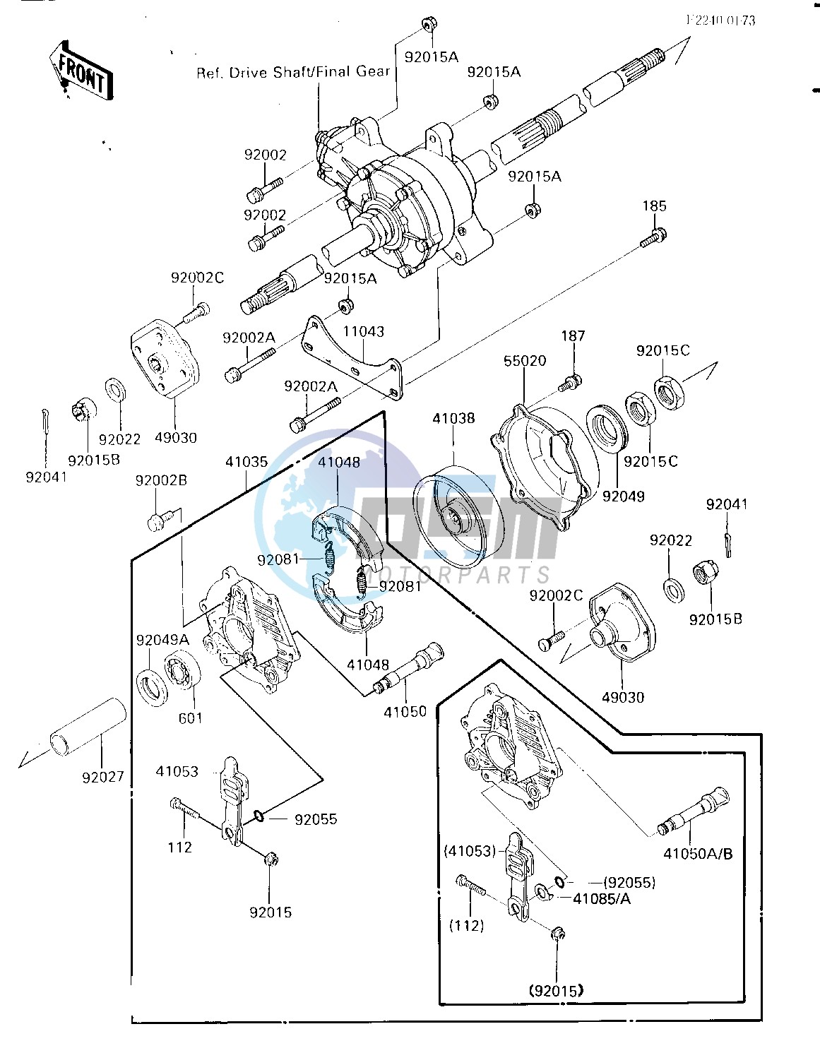 REAR HUB_BRAKE -- F_NO.012887-- -