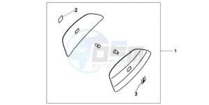 XL700V9 ED drawing 29L PANNIER COLOUR PANEL SET