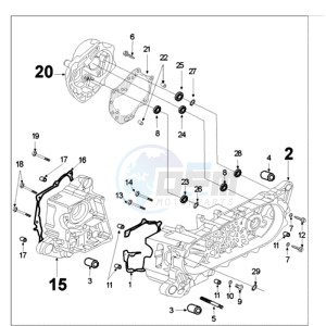 FIGHT 3 R 4T drawing CRANKCASE