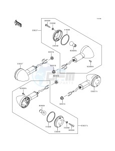 EN 500 A [VULCAN 500] (A6-A7) [VULCAN 500] drawing TURN SIGNALS