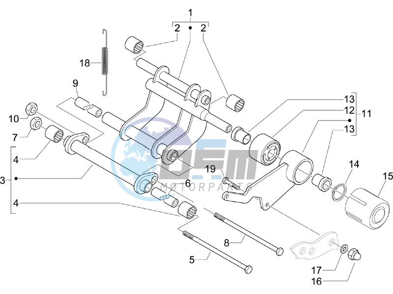 Swinging arm