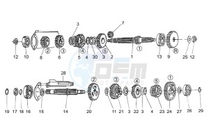 Breva IE 750 drawing Gear box