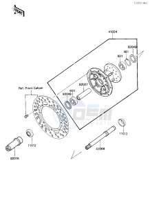 KX 250 F [KX250] (F1) [KX250] drawing FRONT HUB