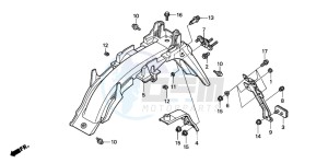 CG125ES drawing REAR FENDER