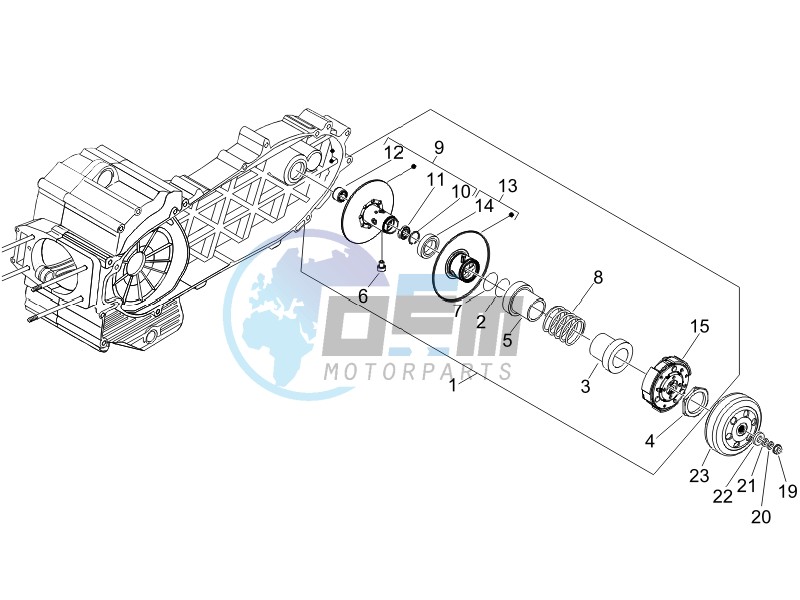 Driven pulley