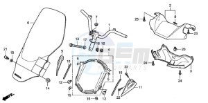 FES125 S-WING drawing HANDLE PIPE/HANDLE COVER (FES1257/A7)(FES1507/A7)