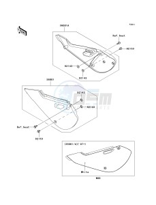 KX 65 A [KX65 MONSTER ENERGY] (A6F - A9FA) A6F drawing SIDE COVERS