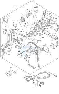 DF 25A drawing Remote Control Tiller Handle w/Power Tilt