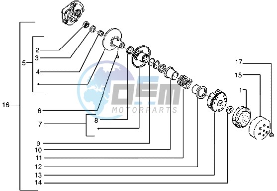 Driven pulley