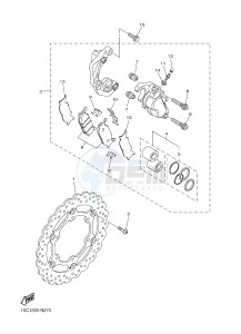 XVS950CU XVS950 ABS (1XC2) drawing FRONT BRAKE CALIPER