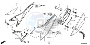 CRF250MF CRF250M UK - (E) drawing SIDE COVER