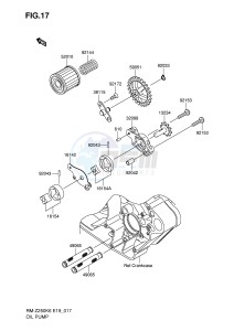 RM-Z250 (E19) drawing OIL PUMP