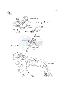 ZX 1000 E [NINJA ZX-10R] (E8F-E9FA) 0E9F drawing STEERING DAMPER