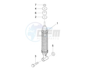 SXL 125 4T 3V drawing Rear suspension - Shock absorber/s