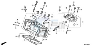 VT750C2BB Shadow E drawing REAR CYLINDER HEAD