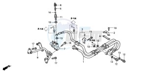 VFR800 drawing REAR BRAKE HOSE (VFR800)