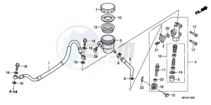 CBF10009 F / CMF drawing REAR BRAKE MASTER CYLINDER (CBF1000)