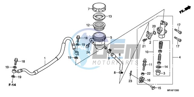 REAR BRAKE MASTER CYLINDER (CBF1000)