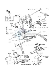 NINJA ZX-10R ZX1000E9F FR GB XX (EU ME A(FRICA) drawing Frame Fittings